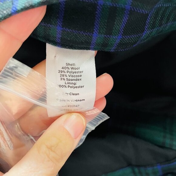 NWT Talbots Pant Trouser Tartan Watch Plaid Wool Stretch Winter Holiday Ribbon - Picture 10 of 11